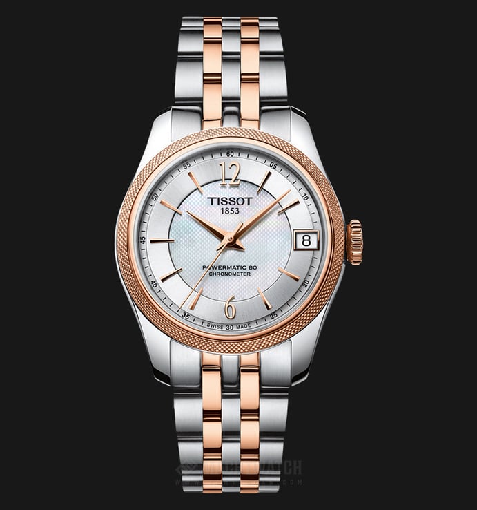 TISSOT T-Classic T108.208.22.117.01 Ballade Powermatic 80 COSC MOP Dial Dual Tone Stainless Steel