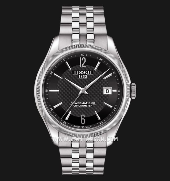 TISSOT Ballade Powermatic 80 Chronometer COSC T108.408.11.057.00 Black Dial Stainless Steel Strap