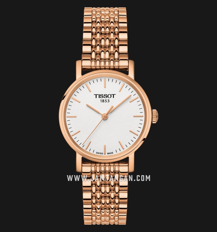 TISSOT Everytime Small T109.210.33.031.00 Silver Dial Rose Gold Stainless Steel Strap