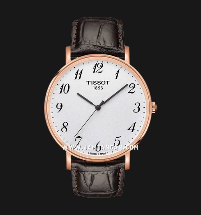 TISSOT Everytime Large T109.610.36.032.00 Men White Dial Brown Leather Strap