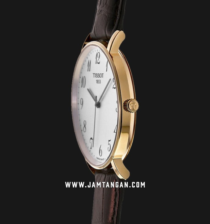TISSOT Everytime Large T109.610.36.032.00 Men White Dial Brown Leather Strap