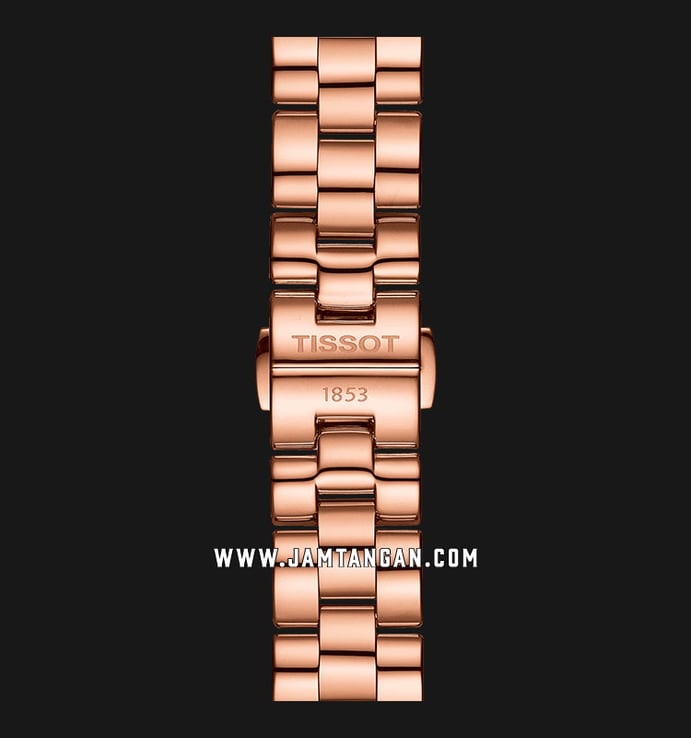 TISSOT T-Wave T112.210.33.111.00 White Mother of Pearl Dial Rose Gold Stainless Steel Strap