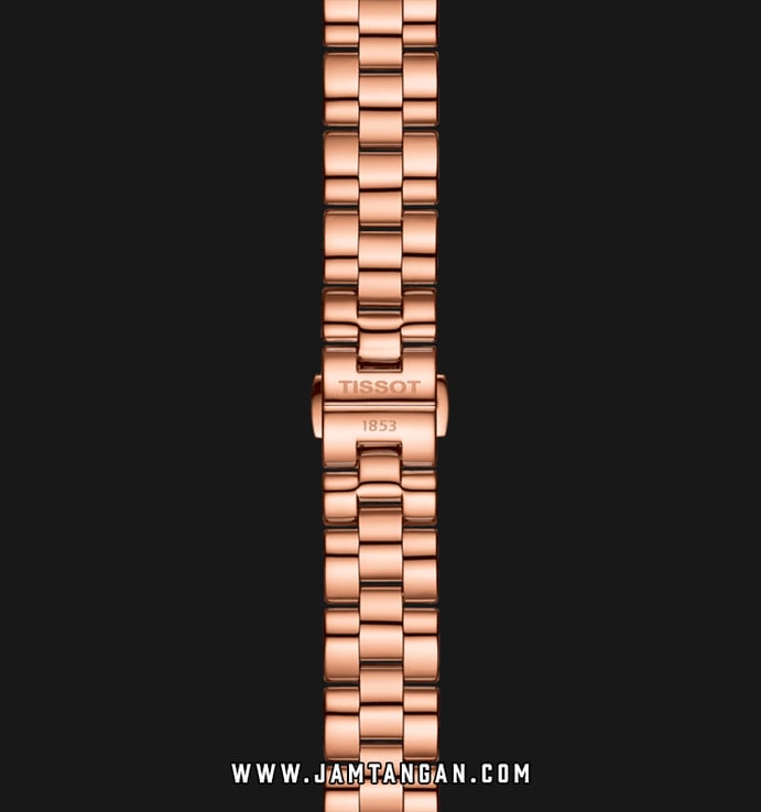 Tissot T112.210.33.456.00 T-Wave Ladies Rose Gold Dial Rose Gold Stainless Steel Strap