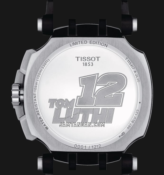 TISSOT T-Race T115.417.27.057.03 X Thomas Luthi Black Leather Rubber Strap Limited Edition