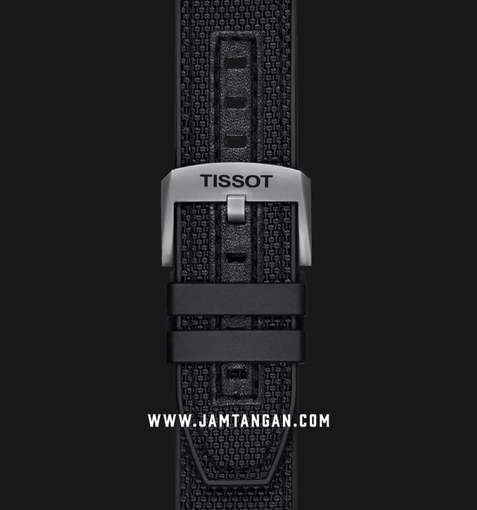 TISSOT T-Race T115.427.27.031.00 Automatic Chronograph Men Silver Dial Leather and Rubber Strap 