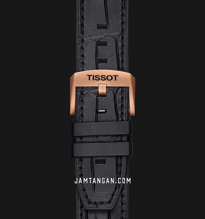 TISSOT T-Race T115.427.37.051.01 Automatic Chronograph Men Black Dial Black Leather Strap 