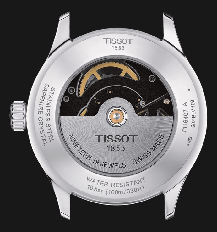 Tissot T-Sport T116.407.16.011.00 XL Swisssmatic White Dial Brown Leather Strap
