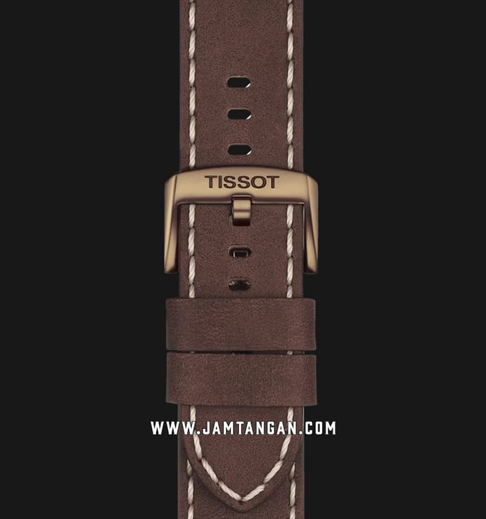 TISSOT T-Sport T116.407.36.051.00 Gent XL Swissmatic Black Dial Brown Leather Strap