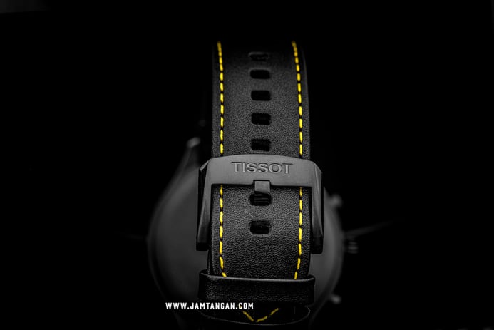 TISSOT T116.617.36.051.03 Chrono XL NBA Los Angeles Lakers Man Black Dial Dual Tone Leather Strap