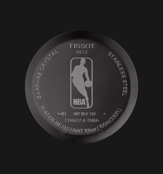 TISSOT T116.617.36.051.05 Chrono XL NBA New York Knicks Man Black Dial Dual Tone Leather Strap