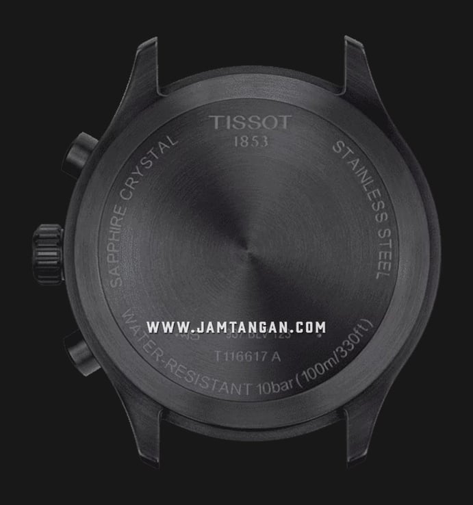 TISSOT T-Sport T116.617.36.052.03 Chrono XL Chronograph Black Dial Brown Leather Strap