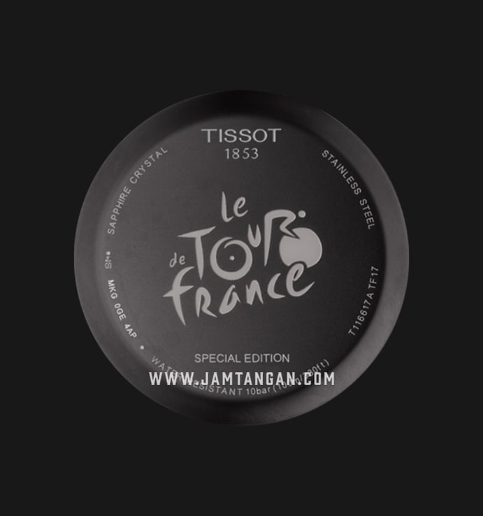 TISSOT Chrono XL Classic Tour De France T116.617.37.057.00 Black Dial Dual Color Nylon Strap