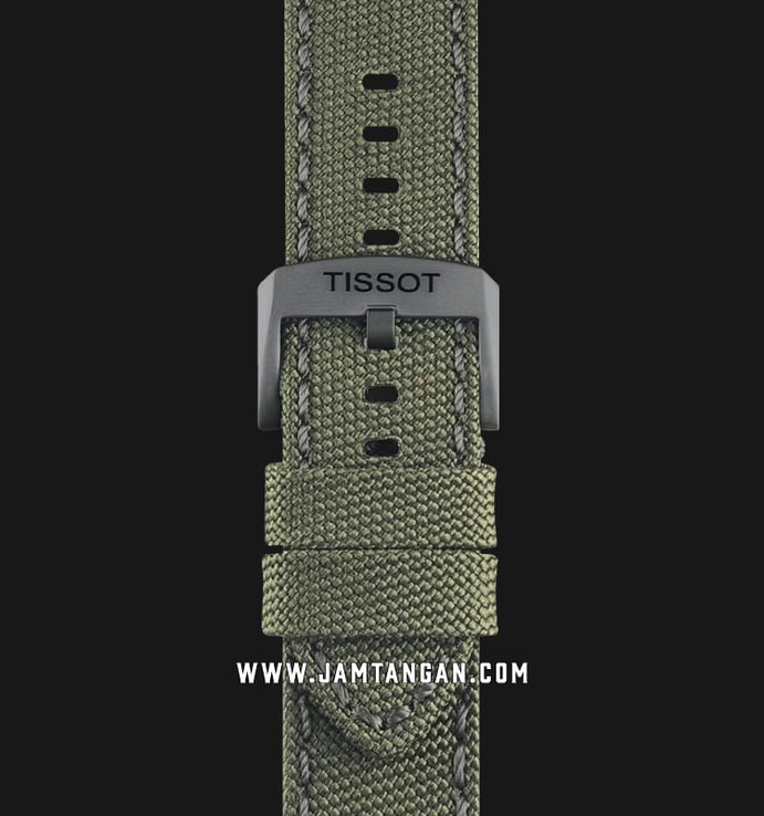 TISSOT T-Sport T116.617.37.267.00 Chrono XL Beige Dial Khaki Fabric Strap 