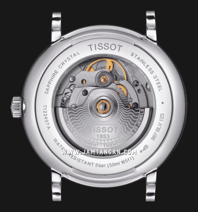 Tissot T-Classic T122.407.11.033.00 Carson Premium Powermatic 80 Silver Dial Stainless Steel Strap