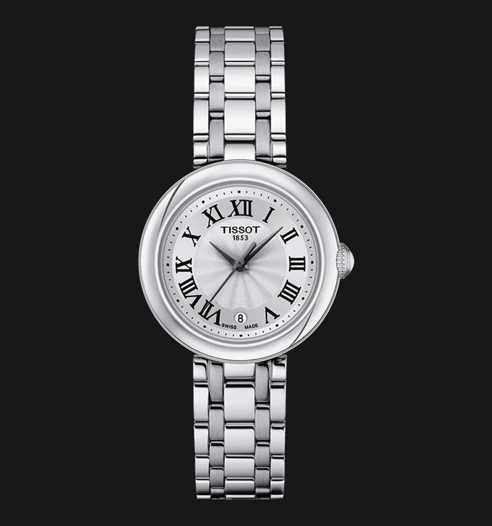 TISSOT T-Lady T126.010.11.013.00 Bellissima Small Lady White Dial Stainless Steel Strap
