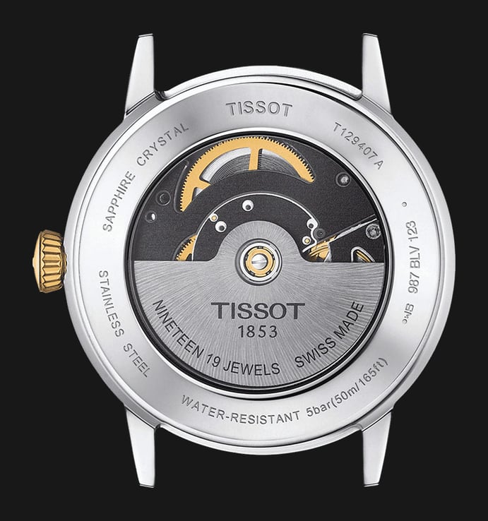 Tissot Classic T129.407.22.031.01 Dream Swissmatic Silver Dial Dual Tone Stainless Steel Strap