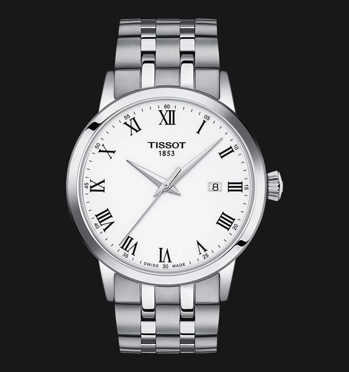 Tissot T-Classic T129.410.11.013.00 Classic Dream White Dial Stainless Steel Strap