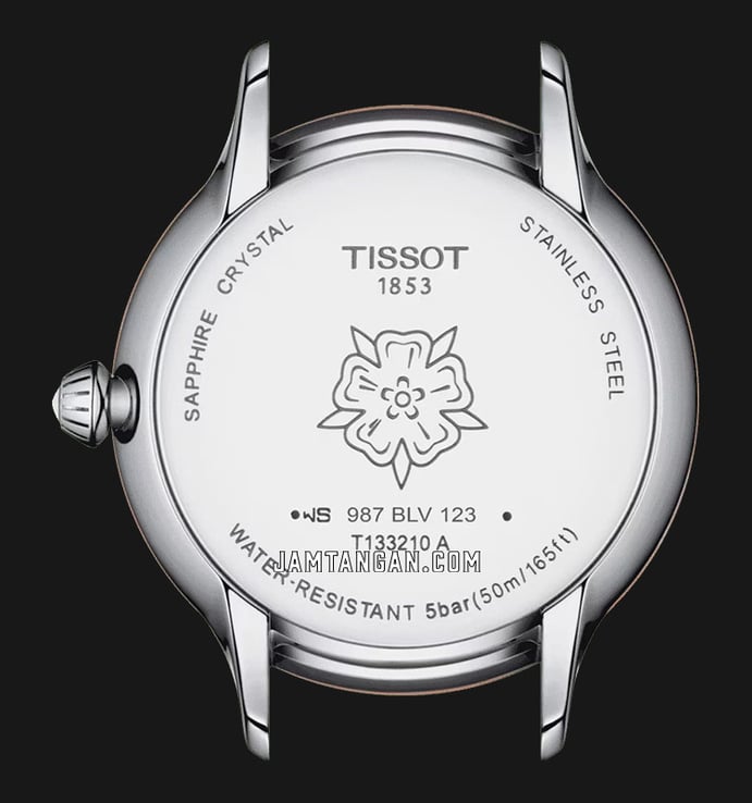 TISSOT T-Lady T133.210.26.031.00 Odaci-T Silver Dial Beige Leather Strap + Extra Strap