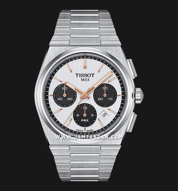 Tissot T-Classic T137.427.11.011.00 PRX Automatic Chronograph Silver Dial Stainless Steel Strap