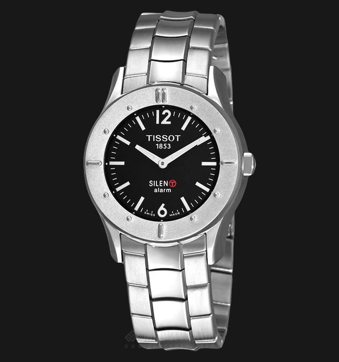 Tissot T-Touch Silen-T T40.1.486.51 Gent Black Dial Stainless Steel Strap