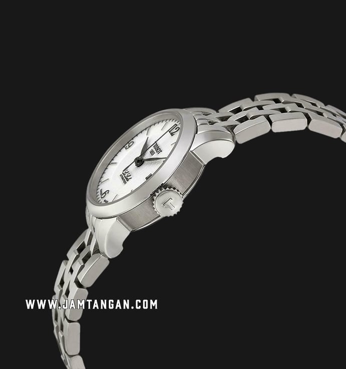 TISSOT T-Classic T41.1.183.34 Le Locle Automatic Small Lady Silver Dial Stainless Steel Strap