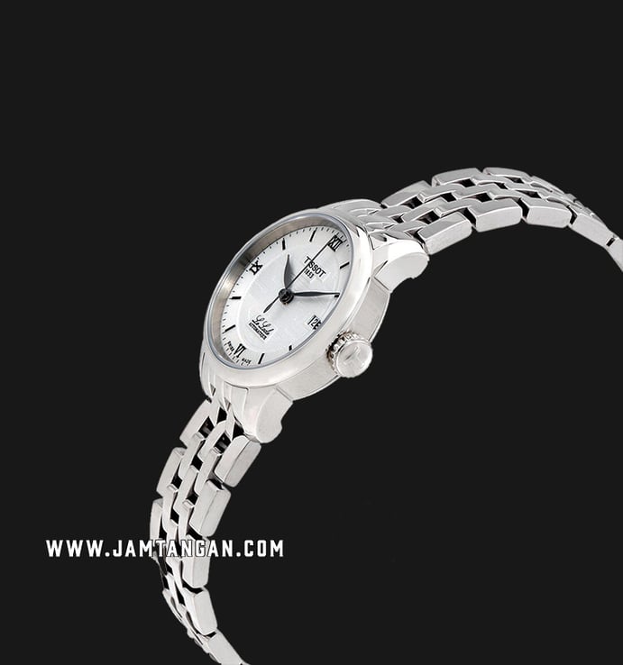 TISSOT T-Classic T41.1.183.35 Le Locle Automatic Double Happiness Lady Grey Dial St. Steel Strap