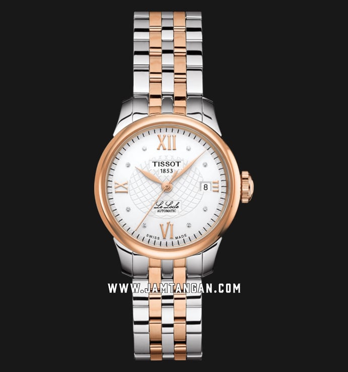 Tissot T-Classic T41.2.183.16 Le Locle Automatic Ladies Silver Dial Dual Tone Stainless Steel Strap