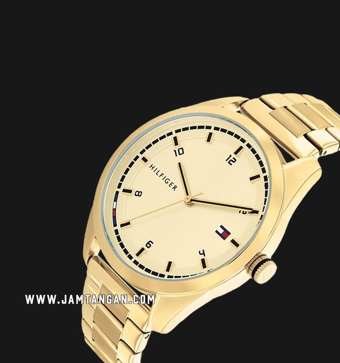 Tommy Hilfiger Griffin 1710457 Gold Dial Gold Stainless Steel Strap