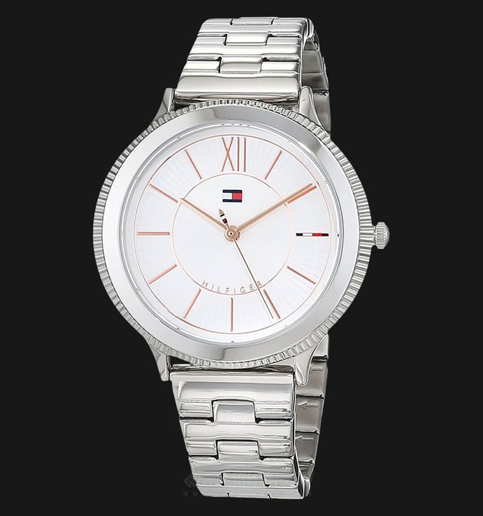 Tommy Hilfiger 1781851 Ladies White Dial Stainless Steel