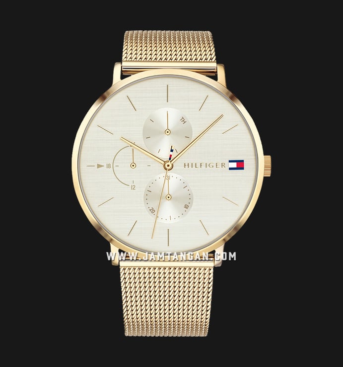 Tommy Hilfiger Jema 1781943 Silver Dial Gold Stainless Steel Strap