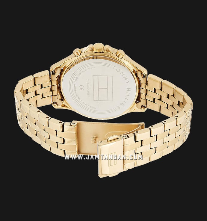 Tommy Hilfiger Ari 1781977 Ladies Silver Dial Gold Stainless Steel Strap