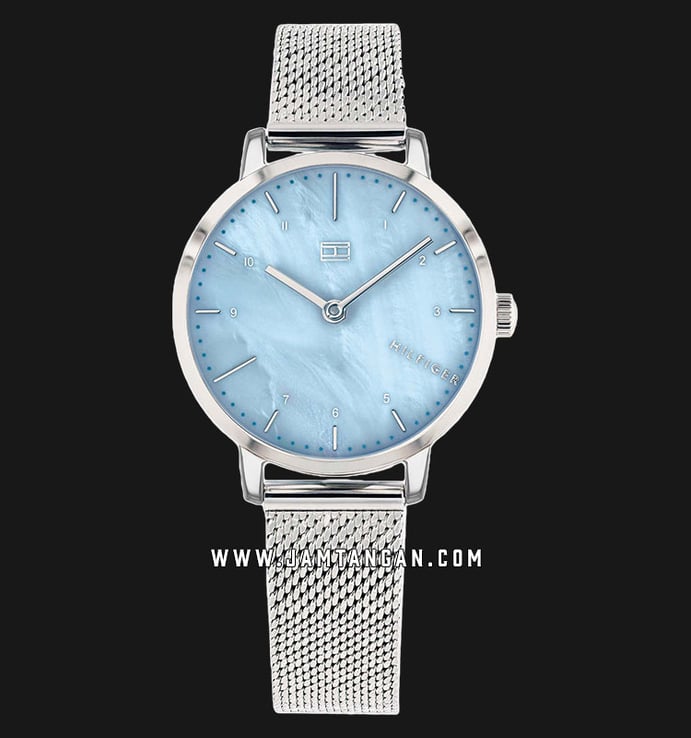 Tommy Hilfiger 1782041 Lily Ladies Blue Mother Of Pearl Dial Mesh Strap