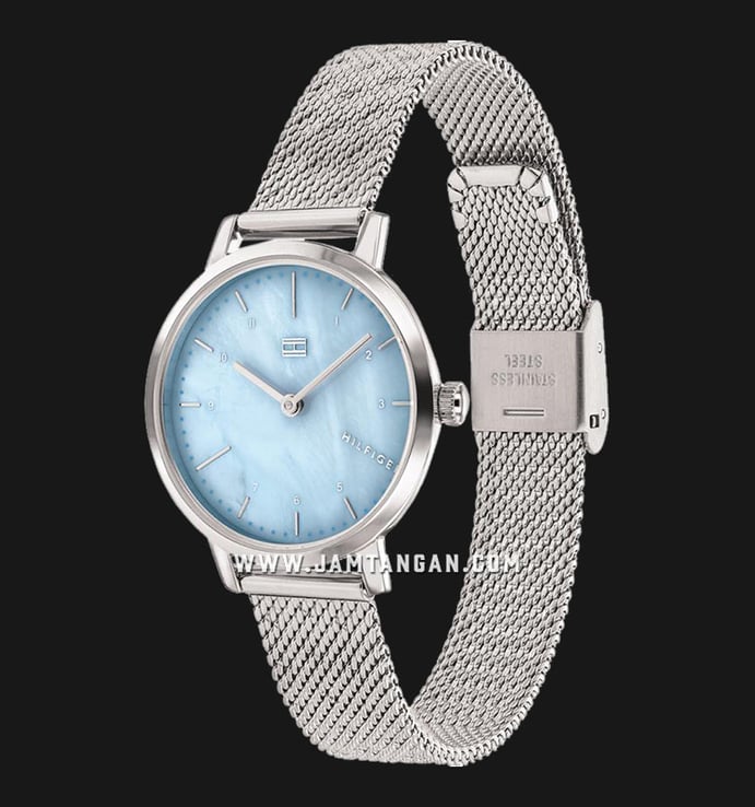Tommy Hilfiger 1782041 Lily Ladies Blue Mother Of Pearl Dial Mesh Strap