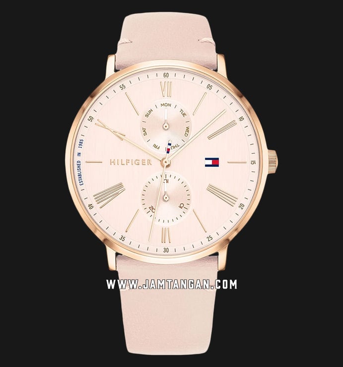 Tommy Hilfiger Jenna 1782071 Ladies Pink Dial Pink Leather Strap