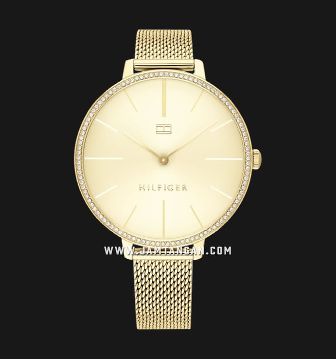 Tommy Hilfiger Kelly 1782114 Champagne Dial Gold Mesh Strap