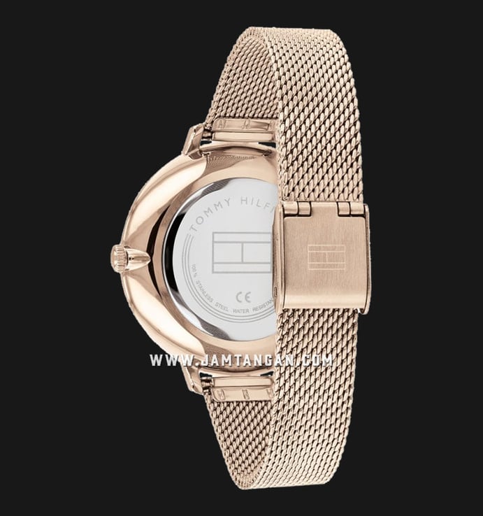 Tommy Hilfiger Kelly 1782115 Silver Dial Rose Gold Mesh Strap