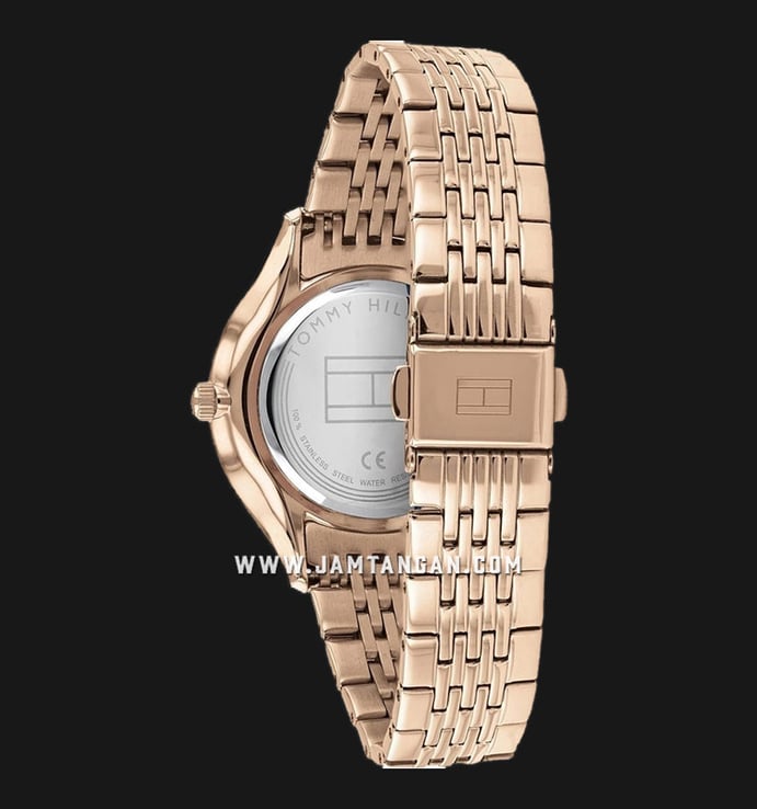 Tommy Hilfiger Gray 1782212 Brown Sunray Dial Rose Gold Tone Stainless Steel Strap