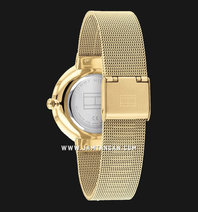 Tommy Hilfiger Classic 1782217 Ladies Liberty Gold Dial Gold Mesh Strap