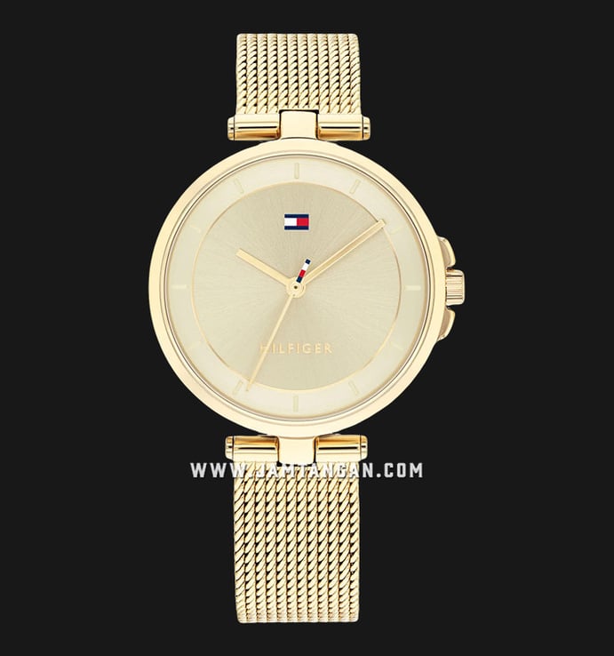 Tommy Hilfiger Cami 1782362 Gold Dial Gold Mesh Strap