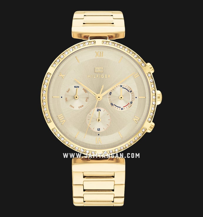 Tommy Hilfiger Luna 1782392 Champagne Dial Gold Stainless Steel Strap