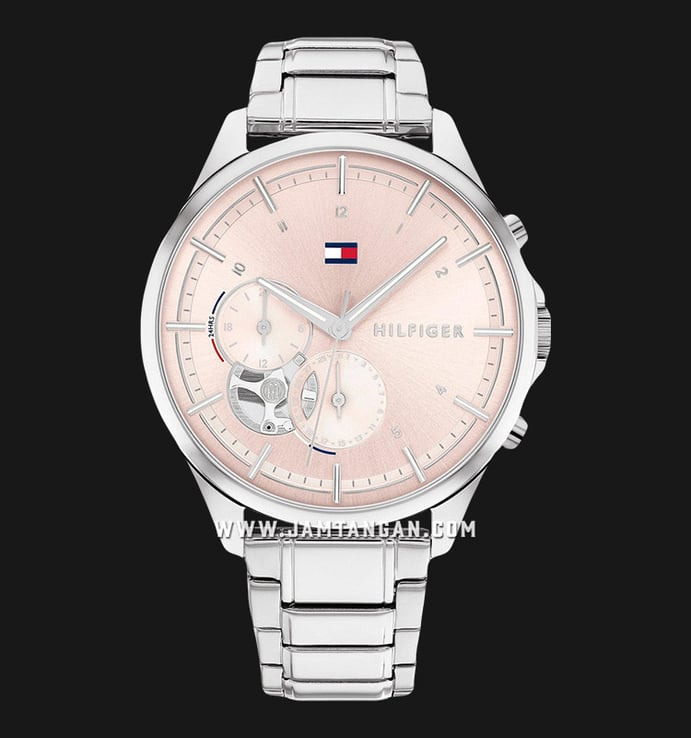 Tommy Hilfiger Quinn 1782414 Light Pink Dial Stainless Steel Strap