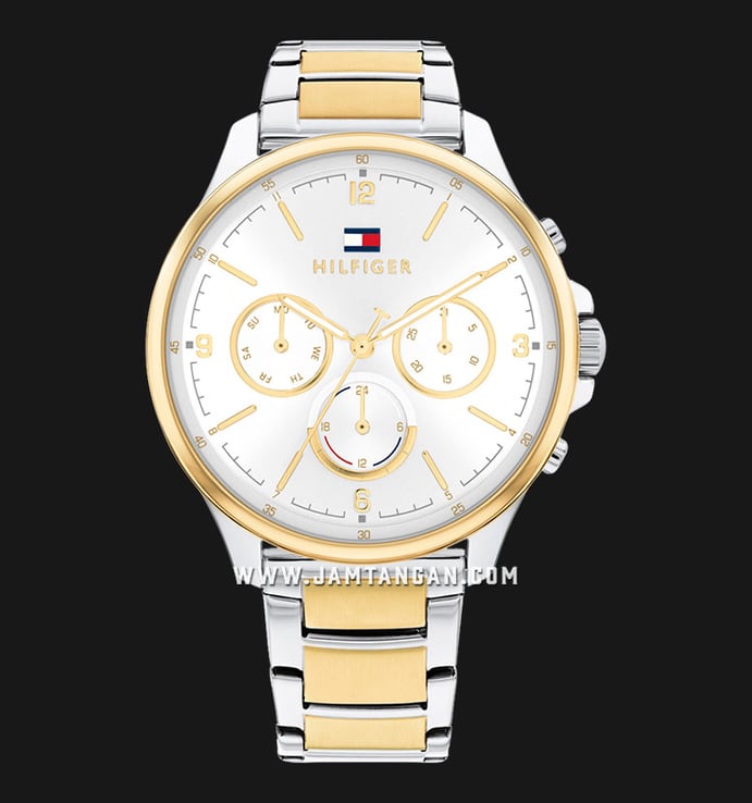 Tommy Hilfiger Scarlett 1782451 Silver Dial Dual Tone Stainless Steel Strap