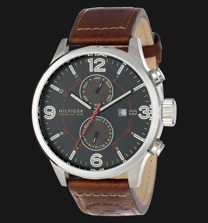 Tommy Hilfiger 1790892 Casual Sport Brown Leather Multi Eye Watch