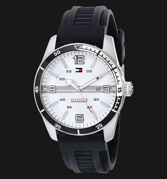 Tommy Hilfiger 1790919 Casual White Dial Rubber Strap