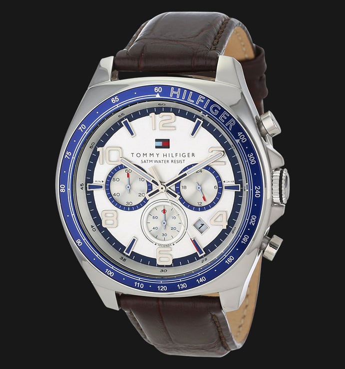 Tommy Hilfiger 1790937 Sport Luxury Chronograph and Brown Leather Strap