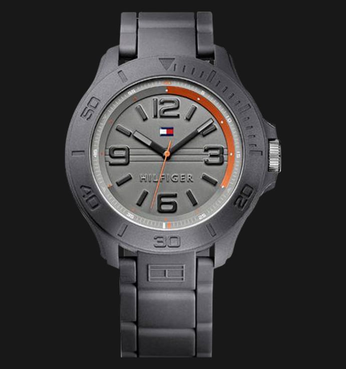 Tommy Hilfiger 1790956 Casual Gray Dial Rubber Strap
