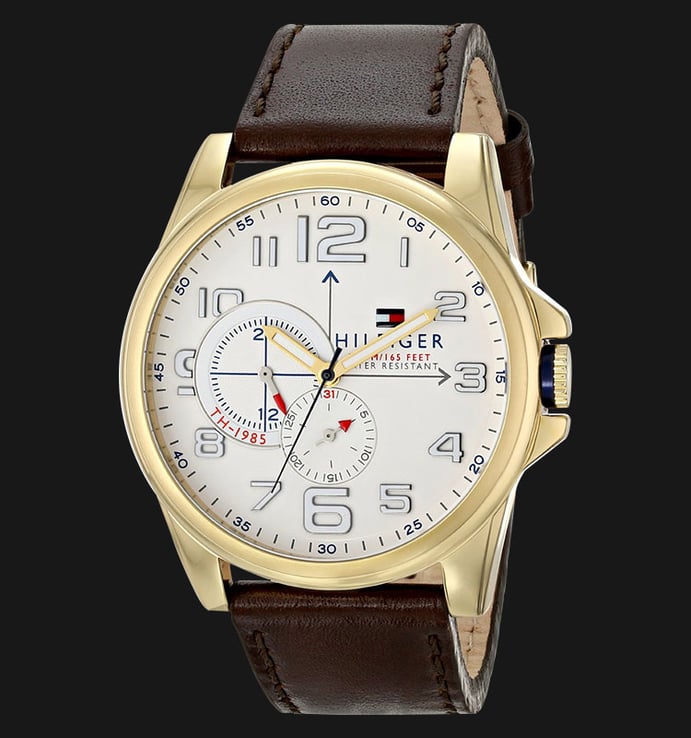 Tommy Hilfiger 1791003 Stainless Steel Brown Leather Strap