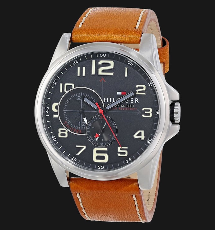 Tommy Hilfiger 1791004 Stainless Steel Brown Leather Strap
