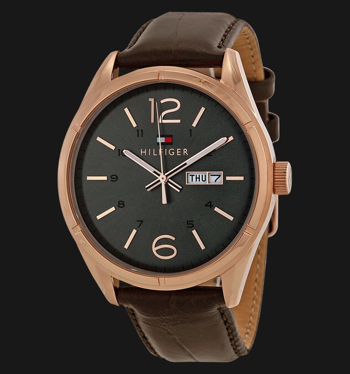 Tommy Hilfiger 1791058 Stainless Steel Brown Leather Strap