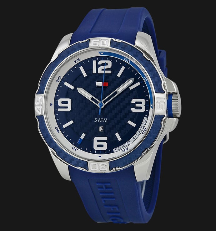 Tommy Hilfiger 1791091 Stainless Steel Blue Rubber Strap